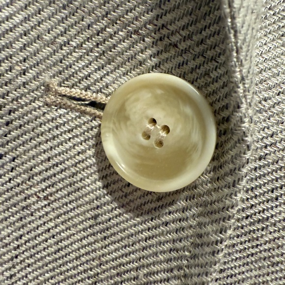 IRO Sirma Linen Acetate Blazer Neutral Gray Tailored Jacket Made in Bulgaria - Picture 5 of 10